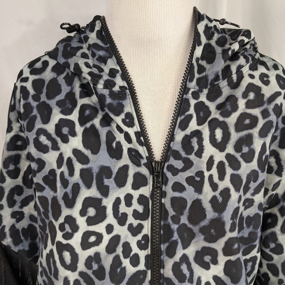 PINK EUC track jacket shorts snow leopard XS black - Picture 4 of 16